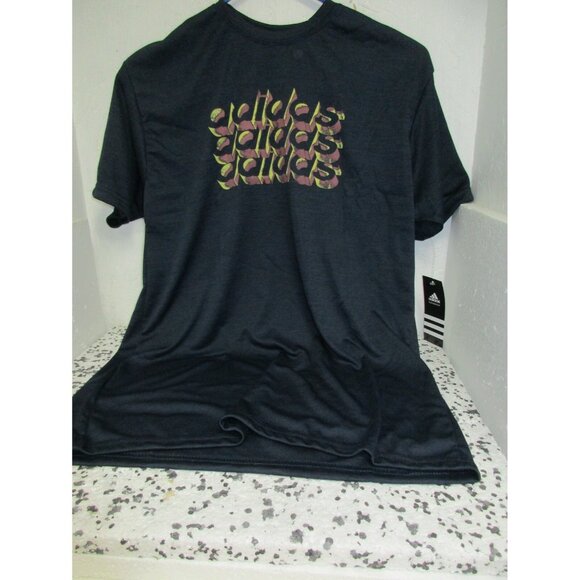 Men's Adidas Short Sleeve T-Shirt Black/Brown Size Medium New!!! - Picture 1 of 2
